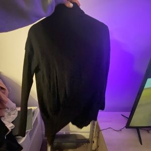 High low cross back athletic sweater